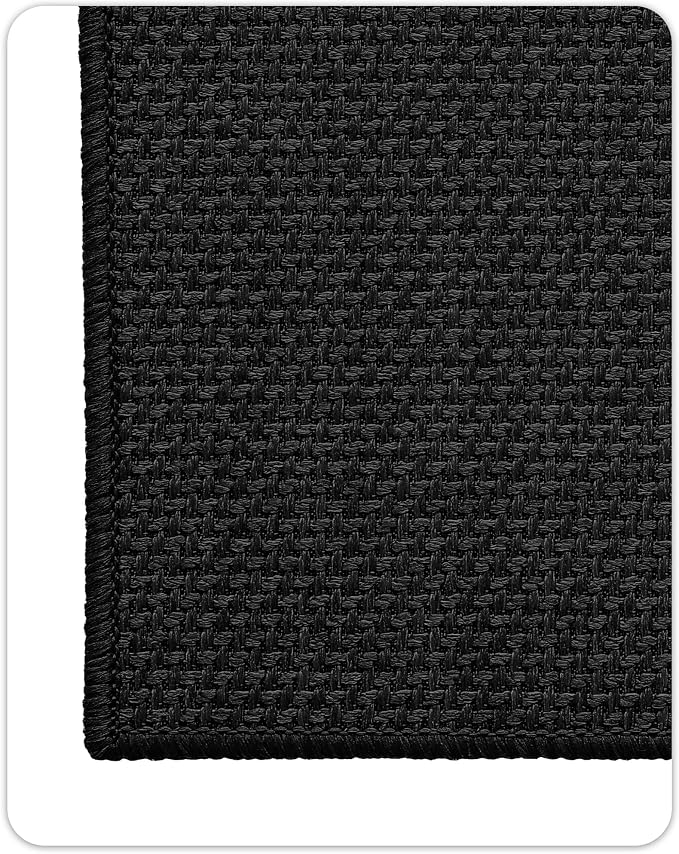 Color&Geometry Thin Door Mat Indoor Entrance Non Slip Rubber Backed, 24"x36" Indoor Door Mats for Entryway, Dirt Trapper Doormat, Washable Front Door Rugs, Ebony Black - Image 3