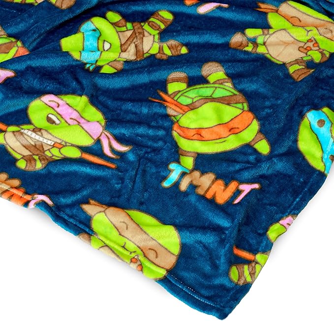 Northwest Nickelodeon Teenage Mutant Ninja Turtles, Cute Leo, Silk Touch Throw and Hugger Set, 50 x 60 Inches