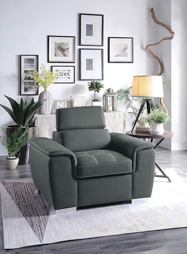 Homelegance Ferriday 45" Convertible Lounger Chair Gray