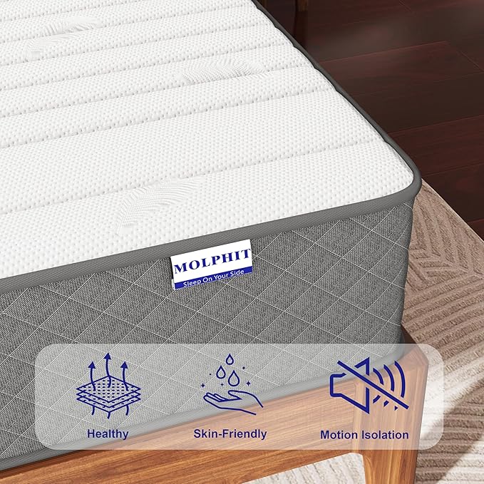 King Mattress,12 Inch King Size Medium Firm Hybrid Mattress in a Box, 7-Zone Memory Foam & Pocket Spring Mattress for Pressure Relief and Full Body Support