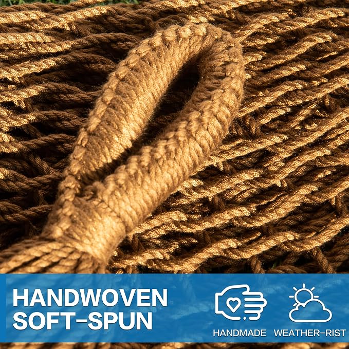 PNAEUT Double Hammocks with Stand for Outside, Portable Space Saving Heavy-Duty Steel Stand for Indoor Outdoor Patio (Mayan Desert) - Image 5
