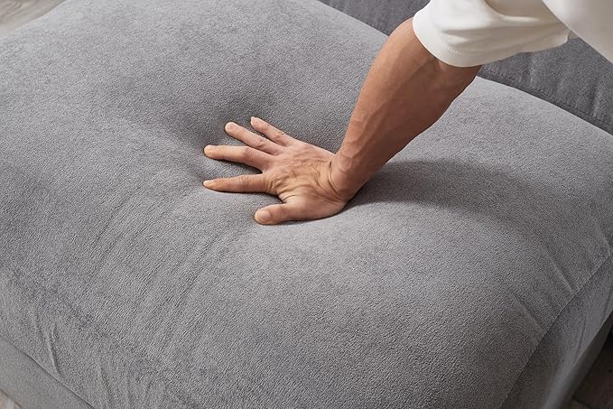 122" Oversized Modular Sectional Sofa Cloud Couch with 2 Ottomans, Comfy Corduroy Upholstered Deep Seat Large U Shaped Lounge Sofa&Couches with Hidden Arm Storage Box