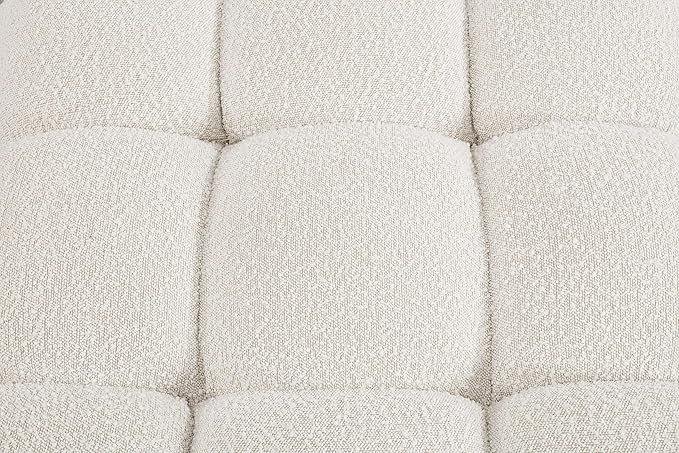 Meridian Furniture 611Cream-S102A Ames Collection Modern | Contemporary Modular Sofa with Rich Cream Boucle Fabric, Modular to Create Infinite Configurations, 102" W x 34" D x 28" H, Cream