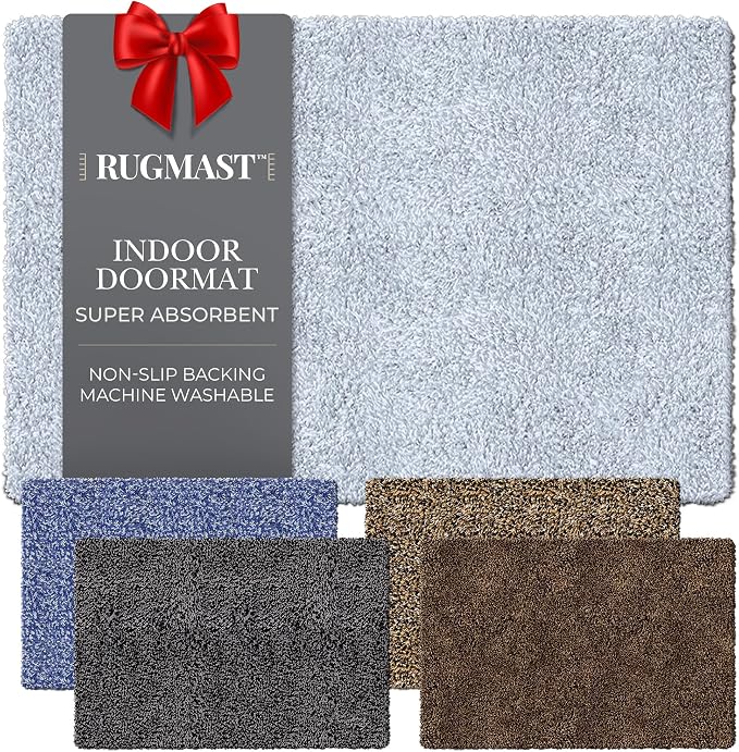 Premium Microfiber Indoor Door Mat – 36"x72" Washable Entry Mat, Non-Slip, Waterproof Backing, Super Absorbent, Low Profile Entryway Doormat for Indoor Entrance by RugMast