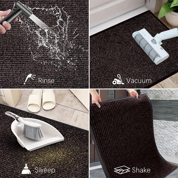 Azadx 3'x6' Front Door Mat Heavy Duty Indoor Outdoor Door Mat Non-Slip Backing Doormat for Entryway Stain and Fade Resistant Commercial Floor Mats Entry Mat Low Profile Welcome Door Mats - Image 5