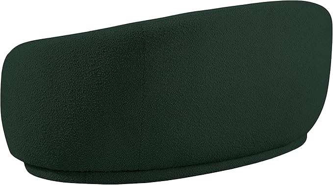 Meridian Furniture 693Green-L Hyde Collection Modern | Contemporary Boucle Fabric Upholstered Loveseat, Green, 64" W x 38" D x 27.5" H