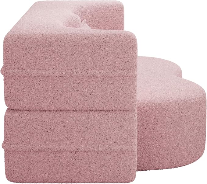 78" Oversized Convertible Folding Sofa Bed Full Size ,35D Full Foam Futon Loveseat Fold Out Couch Floor Mattress Teddy Fleece Lazy Lounge Sofabed for Living Room/Dorm/Guest Use/Home Office/Apartment