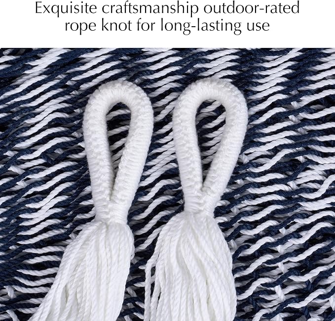 PNAEUT Handwoven Mayan Hammock, Thick Soft Rope Double Hammock for Outdoor Outside & Indoor, 600 lbs Capacity Heavy-Duty, Includes Tree Straps, Carabiners & Carrying Bag (Chasm, X-Large) - Image 4