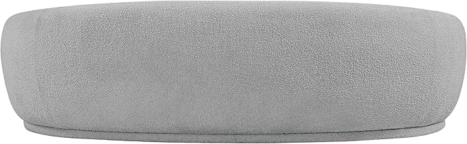 Meridian Furniture 693Grey-S Hyde Collection Modern | Contemporary Boucle Fabric Upholstered Sofa, Grey, 89.5" W x 38" D x 28" H