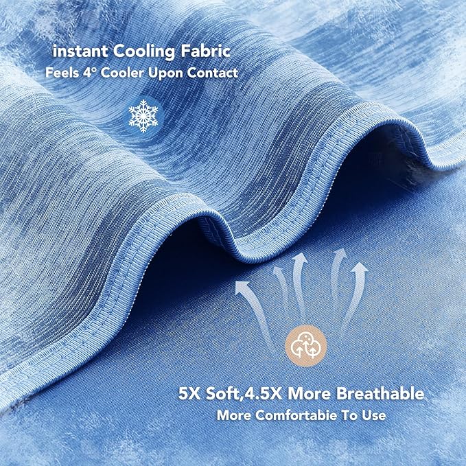GOHERO Cooling Blanket King Size- 100"x90" Summer Cooling Throw Blanket for Hot Sleepers Arc-Chill Q-Max >0.45 Cool Fiber, Keeps Cool for Night Sweats, Soft Lightweight Sofa Blankets for Kid Adults