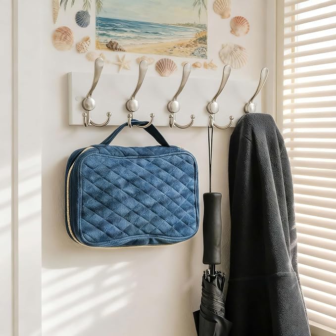 SKOLOO Creations White Solid Wood Wall Mounted Coat Rack, 5 Hooks, 16-7/8" Long - Kitchen, Mudroom, Entryway, Bathroom - Includes Mounting Hardware, Wall Coat Hanger, Towel Rack - Image 2