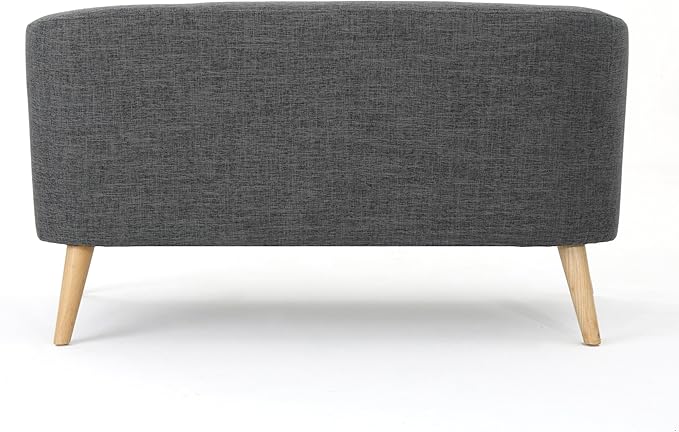 Christopher Knight Home Bridie Mid-Century Modern Loveseat, Grey Fabric