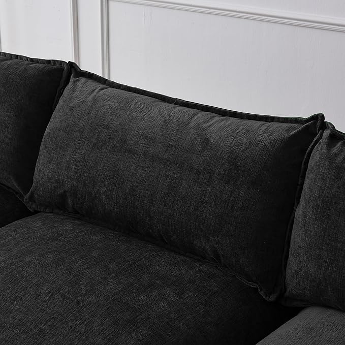 105" Oversized Modular Cloud Sectional Sofa Free Convertible L-Shaped Corner Sectional with Movable Ottoman, Chenille Upholstered Multiple Cushions Cloud Sofa Couches | Easy to Assemble