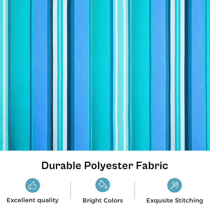 SUPERJARE Hammock with Stand, 2 Person Heavy Duty Hammock with Padded Cotton, Detachable Pillow & Strong Curved-Bar & Portable Carrying Bag, Perfect for Outdoor & Indoor, Aqua Blue - Image 9