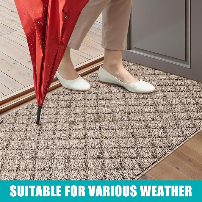 Azadx 2'x3' Front Entryway Door Mat Non Slip Indoor Door mats Washable Entry Mats Welcome Doormat Dirt Trapper for House Entry Low Profile Doormat Indoor Entrance Mat - Image 6
