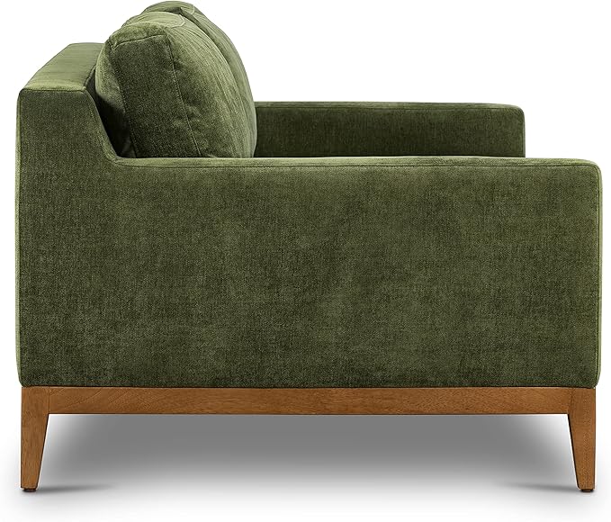 POLY & BARK Zyon Sofa, Distressed Green Velvet