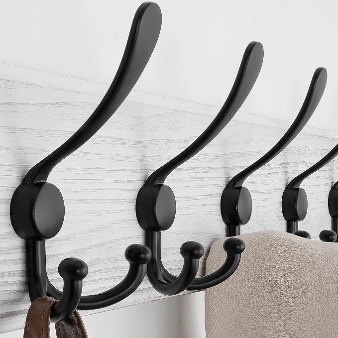 SKOLOO Rustic Large Wall Mounted Coat Rack-38.6'' Long Coat Rack for Wall, Pine Solid Wood Coat Rack Hook, Farmhouse Coat Hanger Wall Mount for Hanging Jacket Coat Hat, Pack of 2 - Image 6