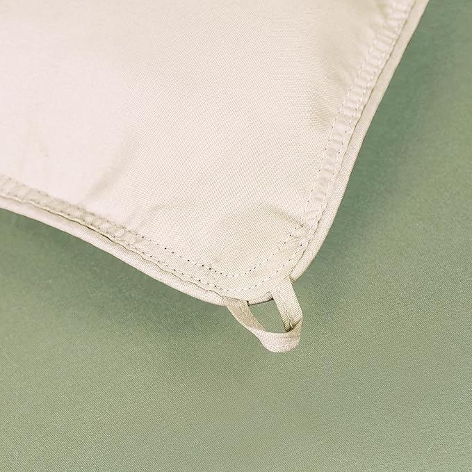 Superior Reversible Down Alternative Comforter, Medium Weight Bedding for All Season Use, Fluffy, Warm, Delicate and Soft Quilt, Bedding Duvet Inserts & Bed Sets, Twin/Twin XL Size, Ivory Sage