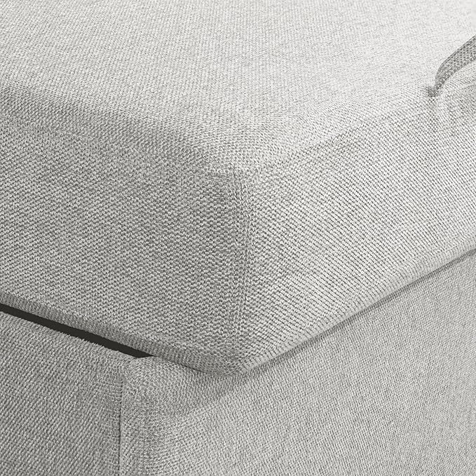 Serta Hawthorne 66.1" Slipcovered Convertible Sleeper Loveseat, Full Size, Dreamcoil Comfort, FingerGuard Pinch Point Protection, Polyester Tweed Fabric, Linen