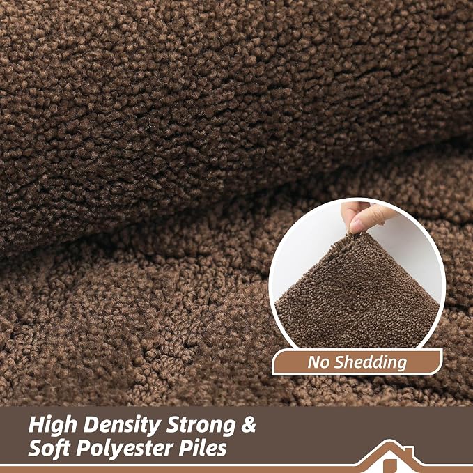 BEQHAUSE Door-Mat-Non-Slip Dirt Trapper Door Mats Low-Profile Front Door Mat Absorbent Floor Mats for Entryway Washable Mud Resistant Home Entrance Doormat,Brown,24"x36" - Image 5