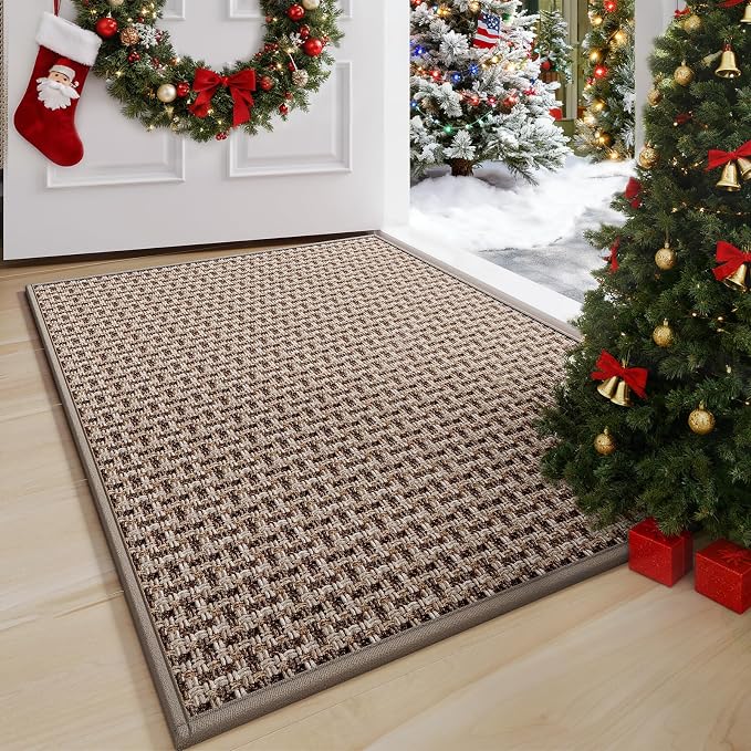 YDKGL Door Mat Entrance 24x35, Dirt Resistant and Absorbent, Non-Slip Rubber Backing Floor Mats, Easy Clean Low-Profile Doormat for Entryway, Front Door, Inside Entrance, Black - Image 9