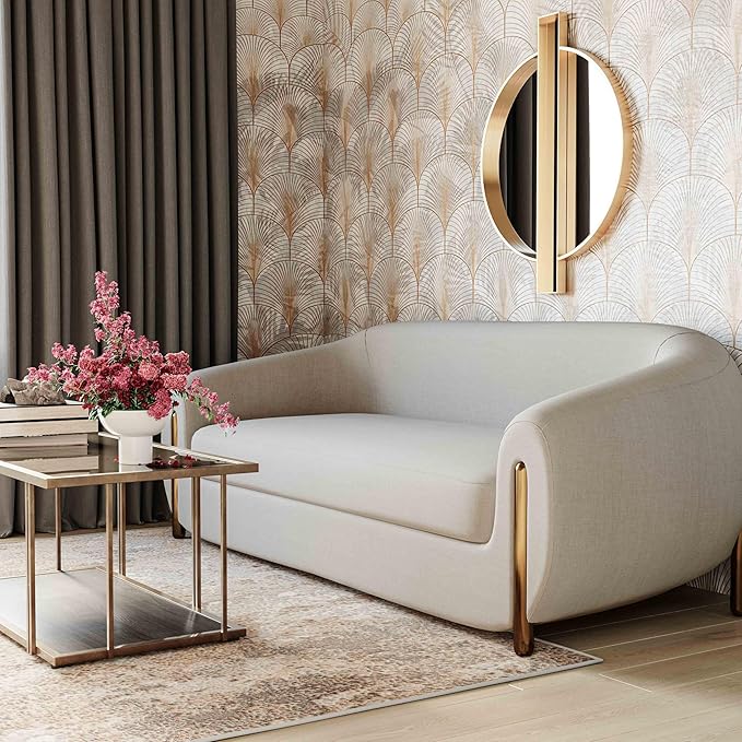 Tov Furniture Lina Grey Textured Linen Sofa by Inspire Me! Home Décor