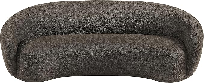 Meridian Furniture 693Brown-S Hyde Collection Modern | Contemporary Boucle Fabric Upholstered Sofa, Brown, 89.5" W x 38" D x 28" H