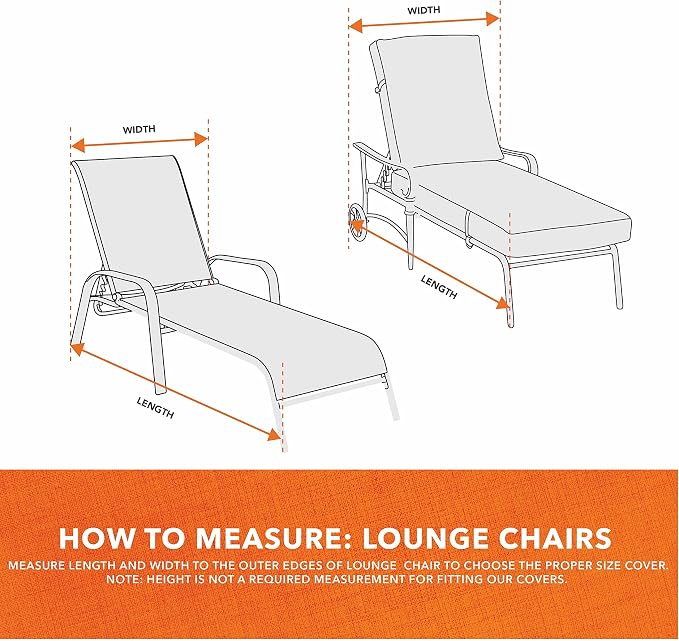 MODERN LEISURE Basics Patio Chaise Lounge Chair Cover - Weather-Resistant Fabric - Furniture Protection Perfect for Patio, Deck, and Porch - 76" L x 27" W x 30" H - Khaki - 4-Pack - 2023 Model - Image 5