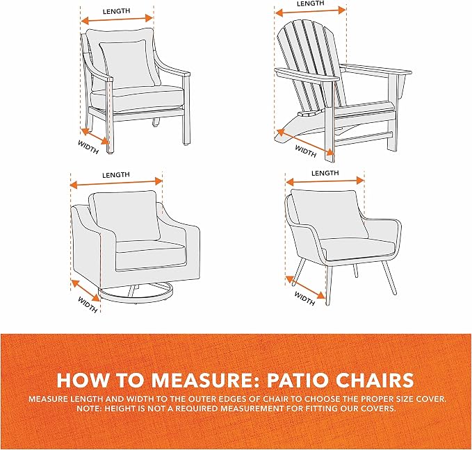 Modern Leisure Basics Patio Chair Cover - Weather-Resistant Fabric - Furniture Protection Perfect for Patio, Deck, and Porch - 33" L x 34" W x 31" H - Khaki, 2023 - Image 4