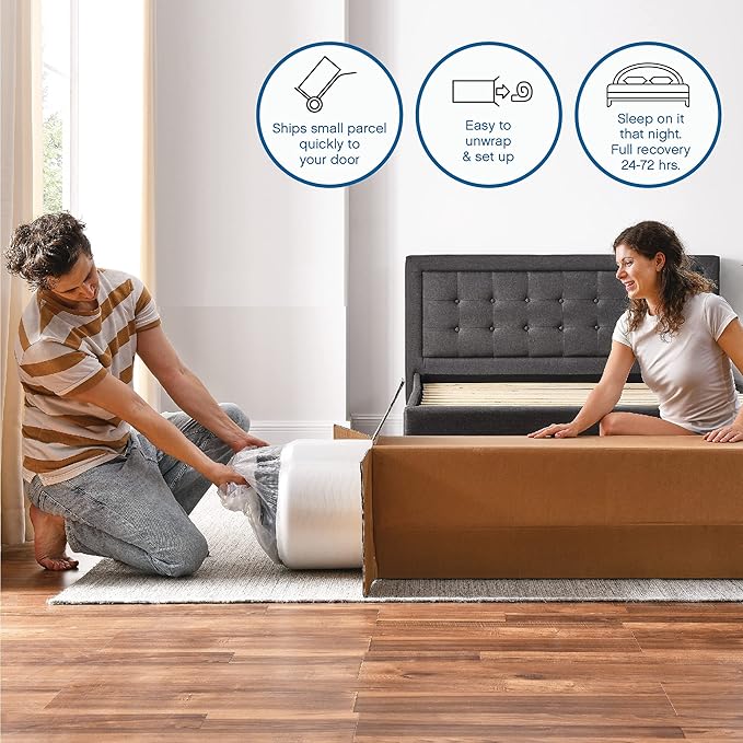 Cool Gel Chill 14 Inch Medium Firm Memory Foam Mattress Full Size, with 2 Bonus Cool Gel Memory Foam Bed Pillows, 14" with Pressure Relief, CertiPUR-US Certified, Cooling Full Mattress in a Box