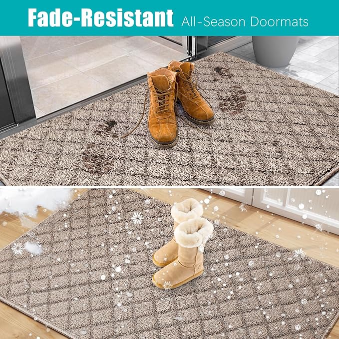 Azadx 4'x6' Front Entryway Door Mat Non Slip Indoor Door mats Washable Entry Mats Welcome Doormat Dirt Trapper for House Entry Low Profile Doormat Indoor Entrance Mat - Image 9