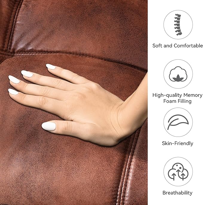 71" Convertible Futon Sofa,Faux Leather Futon Couch Bed,Sleeper Sofa Bed,Memory Foam Modern Folding Small Loveseat for Living Room,Office,Apartment,Classic Brown