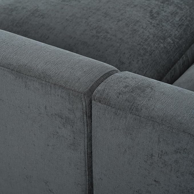 ERYE Oversized Modular Chenille Upholstered Sectional Sofa with Movable Ottoman, 7 Seaters Modular Convertible Couch Spacious Living Room Sofa for Home House Apartment