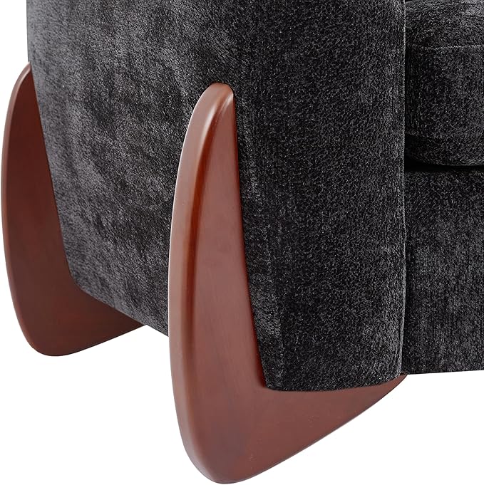 89" Sofa Couches for Living Room, Modern 3 Seat Couch Upholstery Cozy Sofas for Small Space, Bedroom, Apartment, Home Office, Black