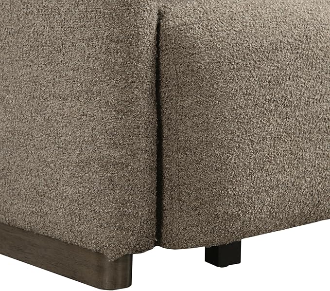 Serta Vail 86" Convertible Sleeper Sofa, Queen Size, Wall-Hugging Dreamglide Mechanism, Dreamcoil Comfort, Boucle Fabric, Brown