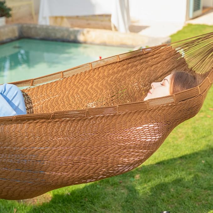 PNAEUT Family Mayan Rope Hammocks for Outside (Desert, XX-Large) - Image 3
