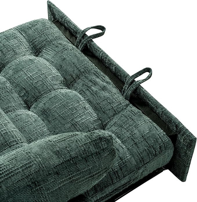 Casaphoria 3 in 1 Sleeper Sofa Bed Reclining Convertible Couch with USB & Wheels – Adjustable Lounge Chair for Living Room Apartment 3-Seater 89.8 Inch in Green