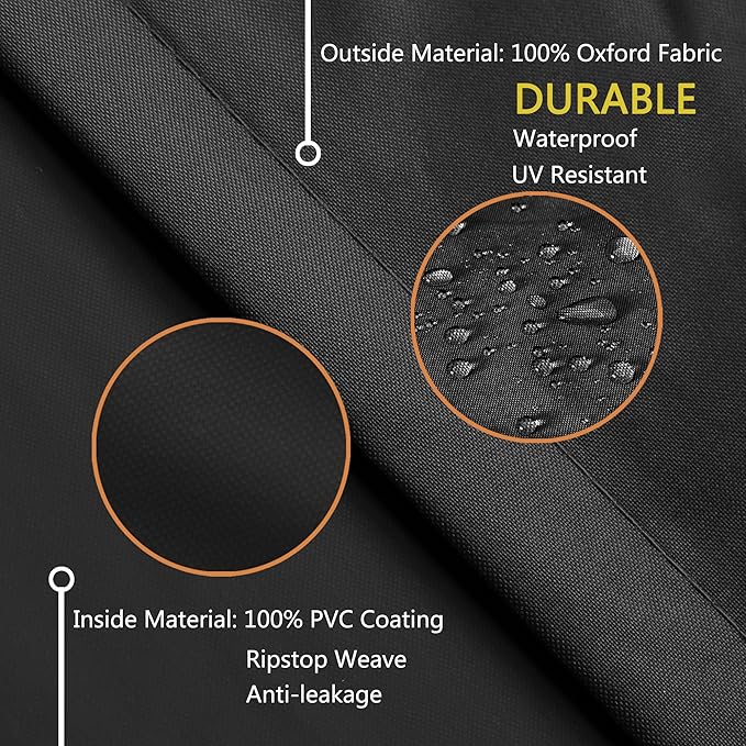 Patio Furniture Covers,Outdoor Furniture Cover Waterproof,Patio Furniture Set Covers for 4 Piece Outdoor Conversation Set,Patio Covers Set (Black) - Image 7