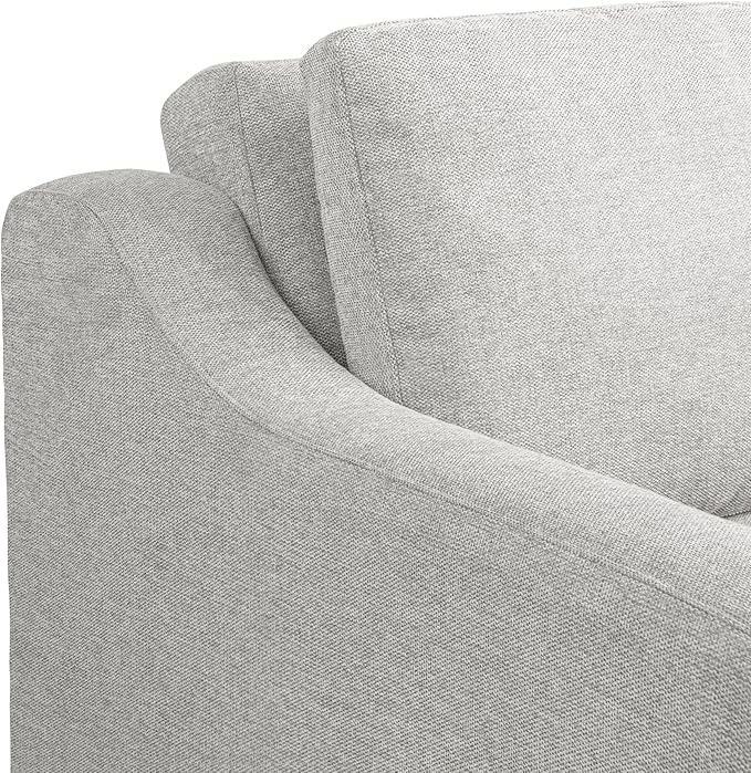 Serta Hawthorne 66.1" Slipcovered Convertible Sleeper Loveseat, Full Size, Dreamcoil Comfort, FingerGuard Pinch Point Protection, Polyester Tweed Fabric, Linen