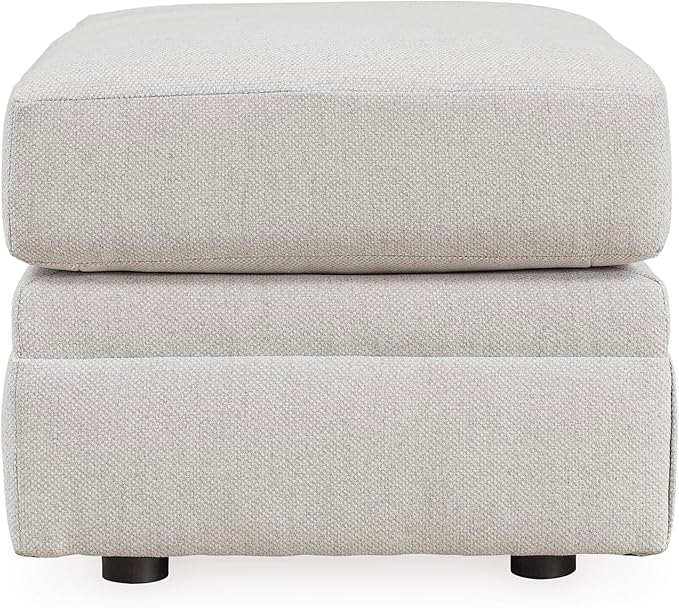 Signature Design by Ashley Maitelynn Casual Upholstered Ottoman, White