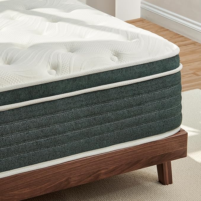Hybrid Twin Mattress, 12 Inch Gel Memory Foam Mattress for Back Pain, Individually Pocketed Springs for Motion Transfer, Cooling Top Layer, No Fiberglass, Medium Firm, Forever Warranty, 75"x39"x12"