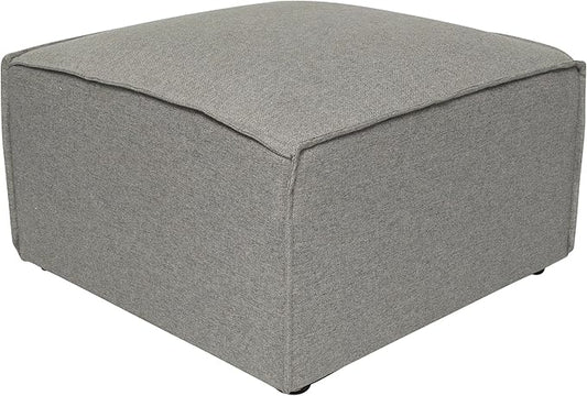 Flash Furniture Bridgetown Fabric Ottoman Module for Sectional Sofa, Customizable Modular Couch Ottoman, Gray