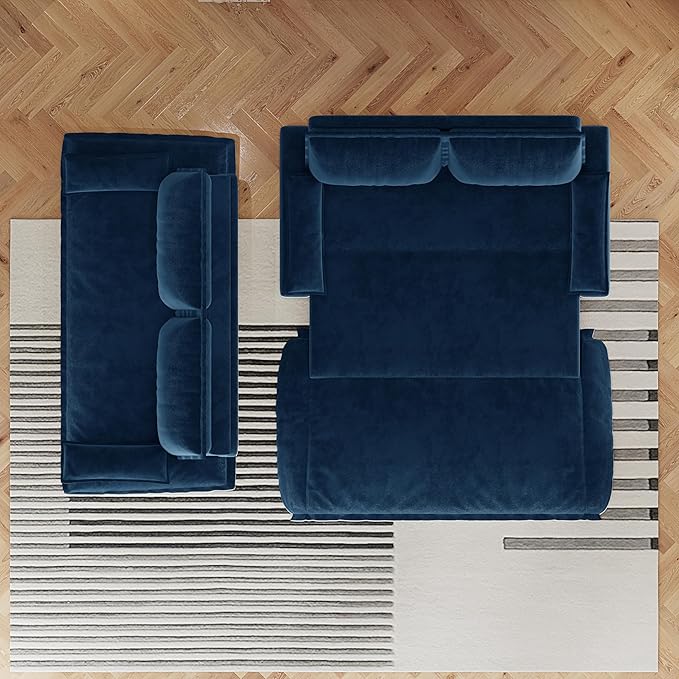 3-in-1 Convertible Sofa Bed Queen Size Pull Out Sleeper Sofa with Heavy Duty Metal Frame, Luxurious Velvet Upholstered Loveseat with 2 Pillows, Modern Folding Guest Bed for Living Room, Apartment