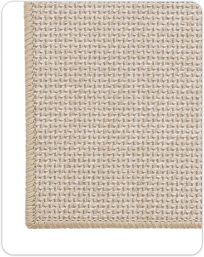 Color&Geometry Oversized Door Mat Non Slip Rubber Backed, 24"x36" Front Door Mat Indoor Outdoor Rug, Dirt Trapper Doormat, Heavy Duty Front Door Rugs, Oatmeal Beige - Image 3