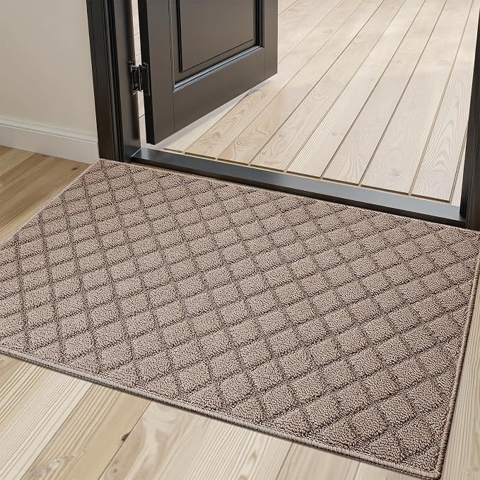 Azadx 2'x3' Front Entryway Door Mat Non Slip Indoor Door mats Washable Entry Mats Welcome Doormat Dirt Trapper for House Entry Low Profile Doormat Indoor Entrance Mat by Azadx