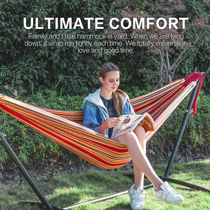 PNAEUT Hammocks and Stand Double (Red) - Image 2
