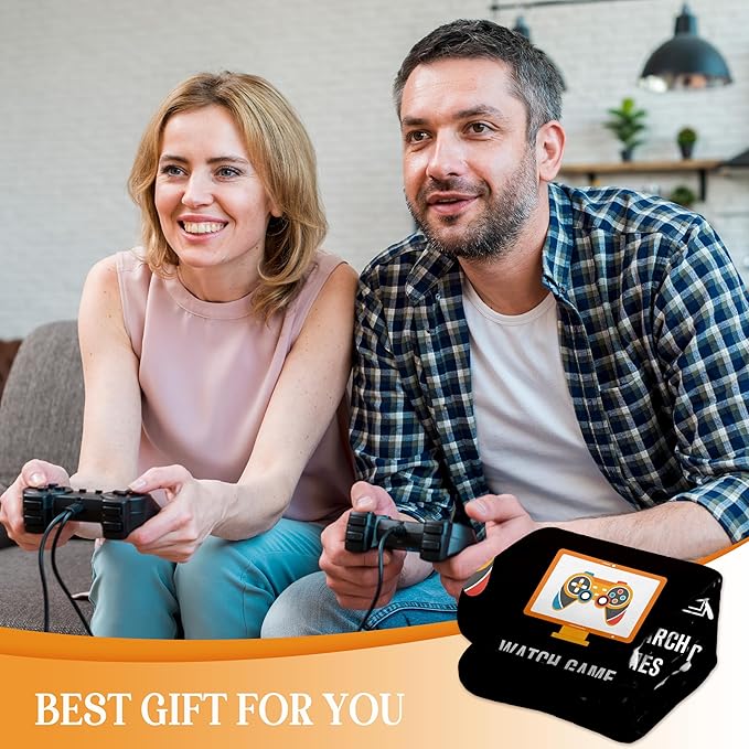 Gamer Gifts for Men Boys Girls, Flannel Soft Gaming Blanket, Gaming Equipment Accessories Stuff for Teen Boys Gift - 50" x 60"