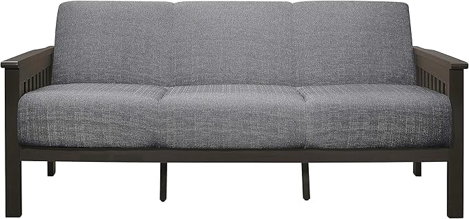 Lexicon Noel 75.5" W Fabric Living Room Sofa Couch, Gray