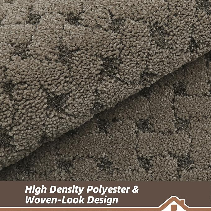 BEQHAUSE Dirt Trapper Door Mat Non-Slip Entryway Rugs Stain Resistant Absorbent Dog Doormats Woven-Look Washable Welcome Floor Doormat for Front Back Door, Dirty Wet Shoes & Paws, 36" x 60", Brown - Image 5