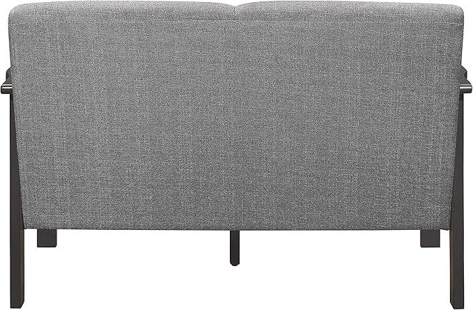 Lexicon Noel 49.5" W Fabric Living Room Sofa Loveseat, Gray
